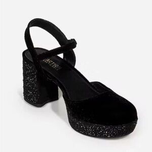 Kenneth Cole Reaction Black Sparkle Platform Shoes